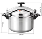 Aluminium Snelkookpan 3L/7L/9L/11L/15L – Gasgeschikt met Easy Lock Deksel en Explosieveilige Constructie