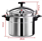 Aluminium Snelkookpan 3L/4L/5L/7L – Gasgeschikt met Easy Lock Deksel en Explosieveilige Constructie