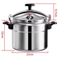 Aluminium Snelkookpan 3L/4L/5L/7L – Gasgeschikt met Easy Lock Deksel en Explosieveilige Constructie