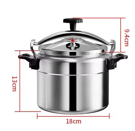 Aluminium Snelkookpan 3L/4L/5L/7L – Gasgeschikt met Easy Lock Deksel en Explosieveilige Constructie