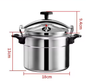 Aluminium Snelkookpan 3L/4L/5L/7L – Gasgeschikt met Easy Lock Deksel en Explosieveilige Constructie