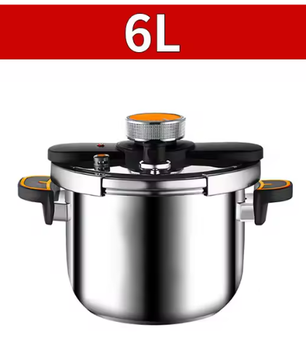 Roestvrijstalen Snelkookpan 4L/6L/8L – Gas enamp; Inductie met Eénhandige Vergrendeling