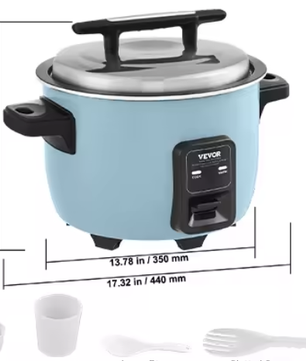 Commerciële Rijstkoker 8L/10L/13L – Aluminium Binnenpot met Antiaanbaklaag en Warmhoudfunctie