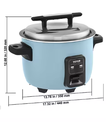Commerciële Rijstkoker 8L/10L/13L – Aluminium Binnenpot met Antiaanbaklaag en Warmhoudfunctie