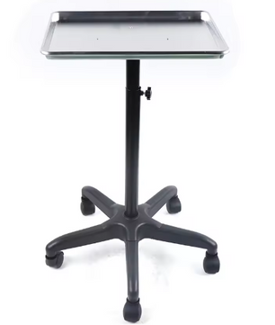 Kappers Trolley met Verstelbare Hoogte – Rollende Salonwagen met Aluminium Dienblad