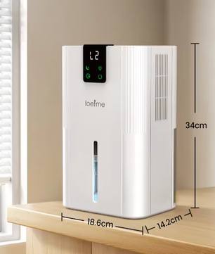 Compacte Luchtontvochtiger 2800 ml – Stil met Touch Display, Timer en RGB Verlichting