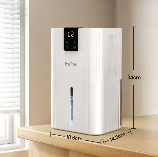 Compacte Luchtontvochtiger 2800 ml – Stil met Touch Display, Timer en RGB Verlichting