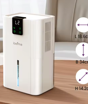 Compacte Luchtontvochtiger 2800 ml – Stil met Touch Display, Timer en RGB Verlichting