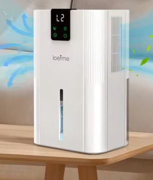 Compacte Luchtontvochtiger 2800 ml – Stil met Touch Display, Timer en RGB Verlichting
