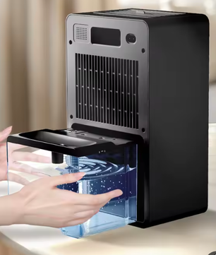 Compacte Luchtontvochtiger 3L – Stil met Luchtreiniging, Droogfunctie en RGB Verlichting