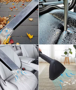 Draadloze Nat- en Droogstofzuiger 200W – Borstelloze Motor, HEPA Filter en Blaasfunctie