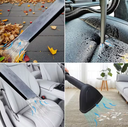 Draadloze Nat- en Droogstofzuiger 200W – Borstelloze Motor, HEPA Filter en Blaasfunctie