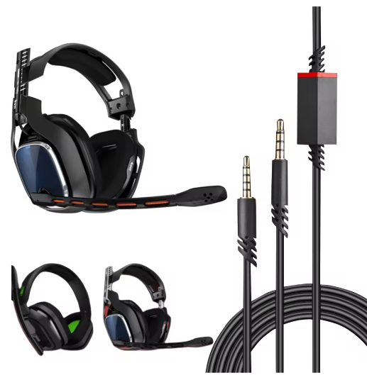 Headset Audio Kabel met Inline Mute – 2m Vervangingskabel voor Gaming Headsets