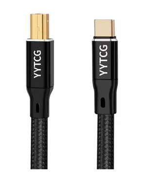 Hifi USB Audiokabel – OCC Verzilverde DAC Kabel Type A-B / C-B / C-C