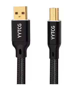 Hifi USB Audiokabel – OCC Verzilverde DAC Kabel Type A-B / C-B / C-C