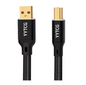 Hifi USB Audiokabel – OCC Verzilverde DAC Kabel Type A-B / C-B / C-C