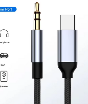 USB-C naar 3.5mm AUX Kabel – Type-C Audio Adapter voor Koptelefoon en Auto
