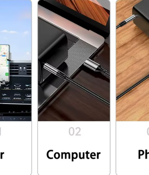 USB-C naar 3.5mm AUX Kabel – Type-C Audio Adapter voor Koptelefoon en Auto