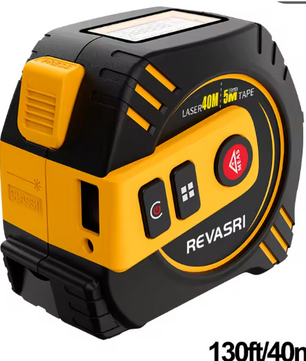 2-in-1 Laser Meetlint met LCD Scherm en Stalen Rolmaat
