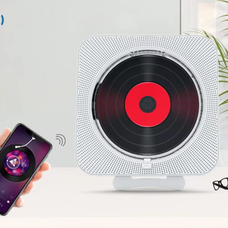 CD Speler Bluetooth 5.0 FM USB met Timer en Afstandsbediening