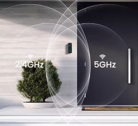 5MP Ultra HD Draadloze Video Deurbel met Camera – 2.4/5G WiFi, PIR Bewegingsdetectie, 2-Weg Audio en Lange Batterijduur