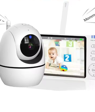 5 Inch Video Babyfoon met Camera – 4x Zoom, Nachtzicht en 2-Weg Audio