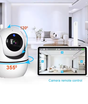 5 Inch Video Babyfoon met Camera – 4x Zoom, Nachtzicht en 2-Weg Audio