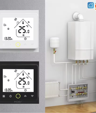 Slimme WiFi Thermostaat voor Vloerverwarming en Boiler – App en Spraakbediening, Programmeerbaar