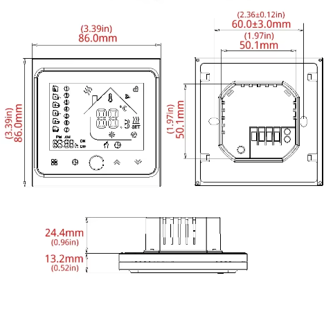 Slimme WiFi Thermostaat voor Vloerverwarming en Boiler – App en Spraakbediening, Programmeerbaar