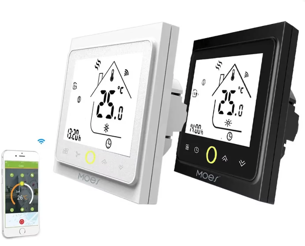 Slimme WiFi Thermostaat voor Vloerverwarming en Boiler – App en Spraakbediening, Programmeerbaar