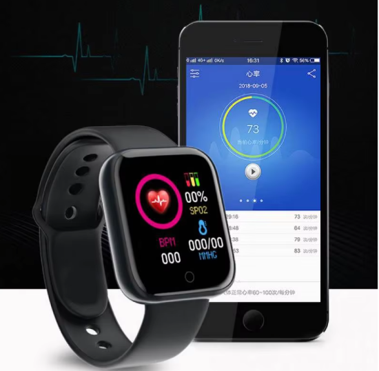 Smartwatch met Bluetooth en Fitness Tracker – Hartslagmeter, Slaapmonitor en Sportfuncties