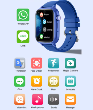 4G Kinder Smartwatch met GPS en Videobellen – SOS, WiFi Tracker en Telefoonhorloge