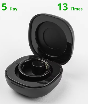 Smart Ring met Oplaadetui – Gezondheidsmonitor, Slaaptracker en Temperatuurmeting