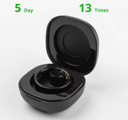 Smart Ring met Oplaadetui – Gezondheidsmonitor, Slaaptracker en Temperatuurmeting