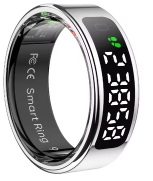 Slimme Ring met Touch Display en Draadloos Opladen – Gezondheidsmonitor en Waterdicht