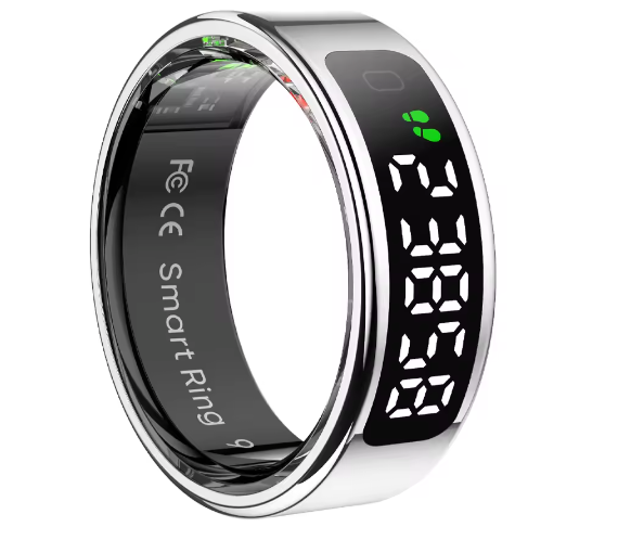 Slimme Ring met Touch Display en Draadloos Opladen – Gezondheidsmonitor en Waterdicht