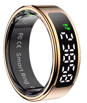 Slimme Ring met Touch Display en Draadloos Opladen – Gezondheidsmonitor en Waterdicht