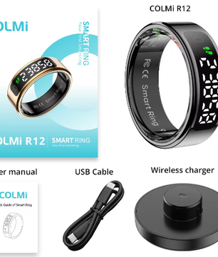 Slimme Ring met Touch Display en Draadloos Opladen – Gezondheidsmonitor en Waterdicht