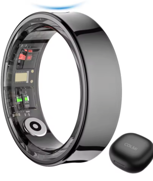 Slimme Ring met Oplaadetui – Hartslag, Temperatuur en Slaapmonitor
