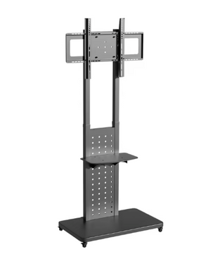 Draaibare TV Vloerstandaard 32–65 inch – Mobiele TV Beugel met Hoogteverstelling