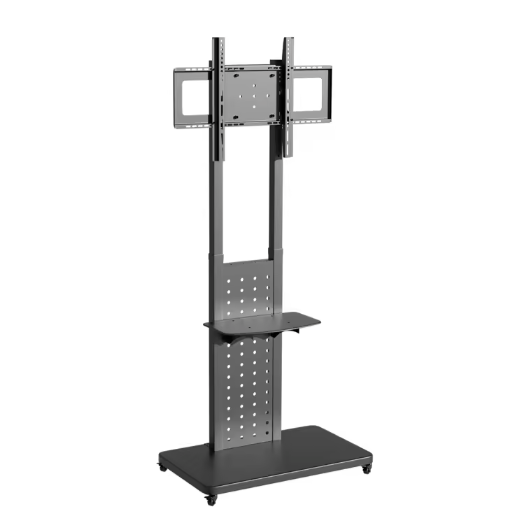 Draaibare TV Vloerstandaard 32–65 inch – Mobiele TV Beugel met Hoogteverstelling