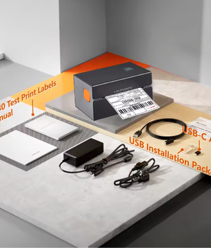 Thermische Labelprinter 300 DPI met Bluetooth en Automatische Labelherkenning – Snelle Verzendlabels en Barcode Printing