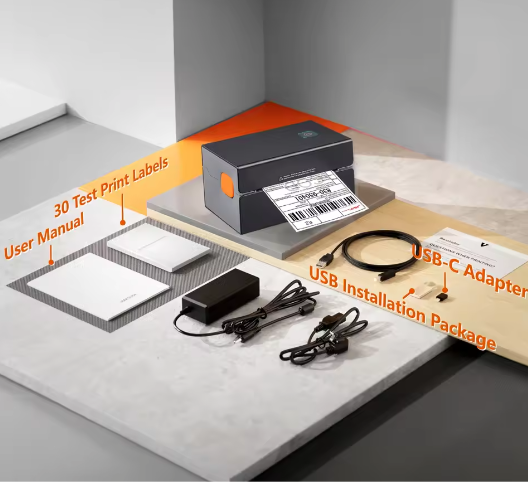 Thermische Labelprinter 300 DPI met Bluetooth en Automatische Labelherkenning – Snelle Verzendlabels en Barcode Printing
