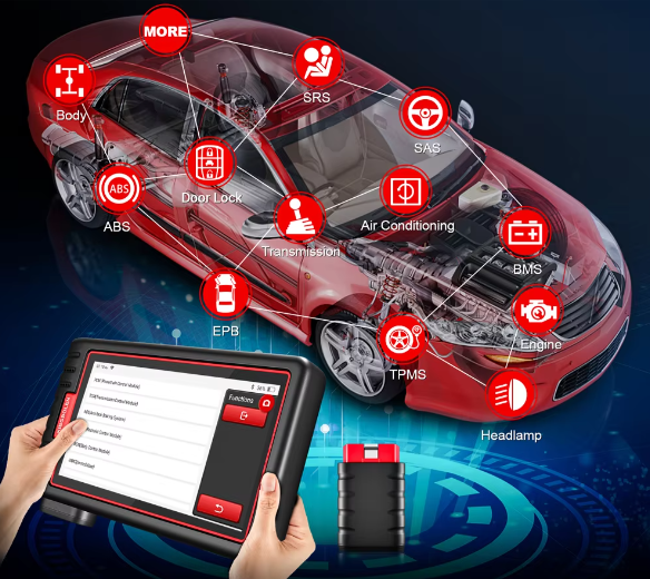 OBD2 Diagnosetool met Tablet – Volledige Systeemscanner met 28 Servicefuncties en CANFD Ondersteuning