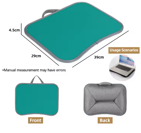 Multifunctioneel Laptopbureau met Kussen – Schoottafel met Harde Top en Muismat