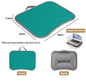 Multifunctioneel Laptopbureau met Kussen – Schoottafel met Harde Top en Muismat