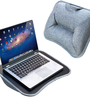 Multifunctioneel Laptopbureau met Kussen – Schoottafel met Harde Top en Muismat