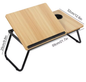 Opklapbare Laptoptafel met Bekerhouder – Verstelbaar Schootbureau voor Bed en Bank
