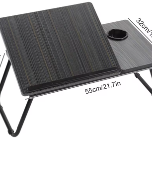 Opklapbare Laptoptafel met Bekerhouder – Verstelbaar Schootbureau voor Bed en Bank