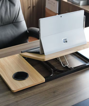 Opklapbare Laptoptafel met Bekerhouder – Verstelbaar Schootbureau voor Bed en Bank